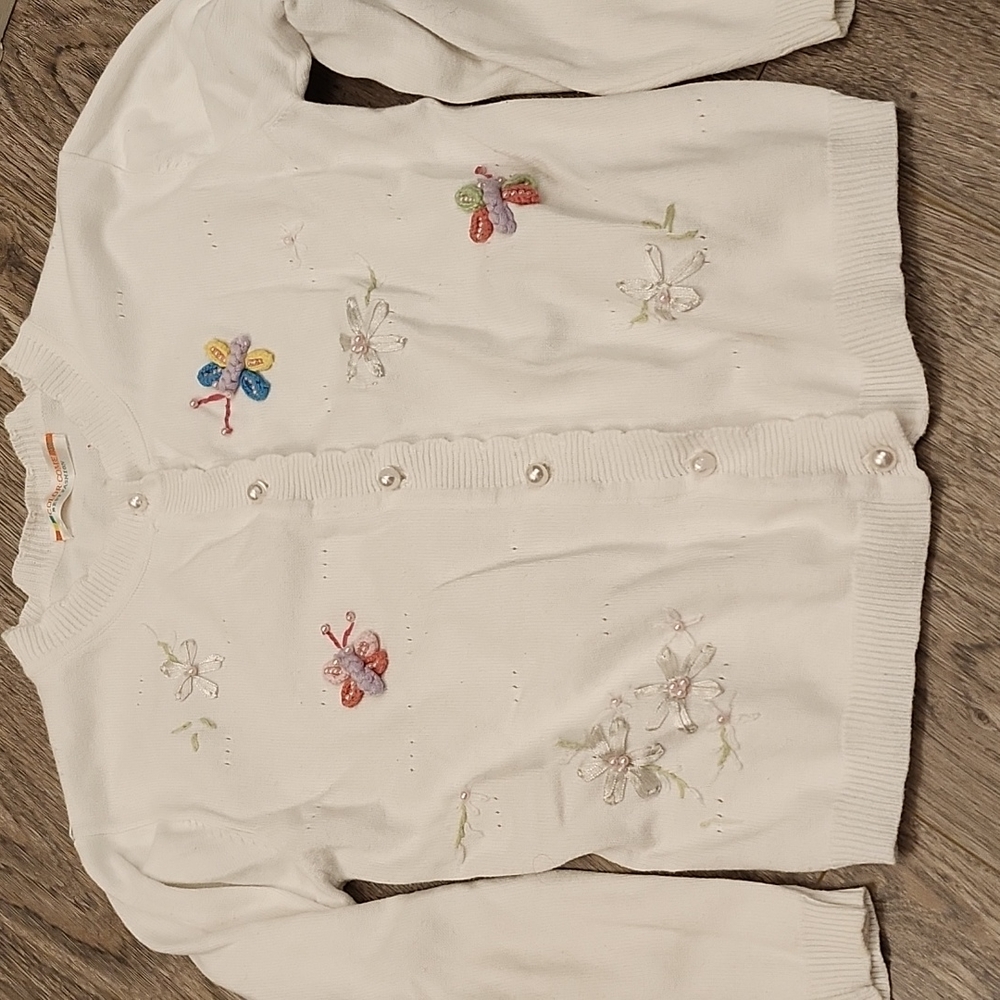 100% cotton cardigan embroidered